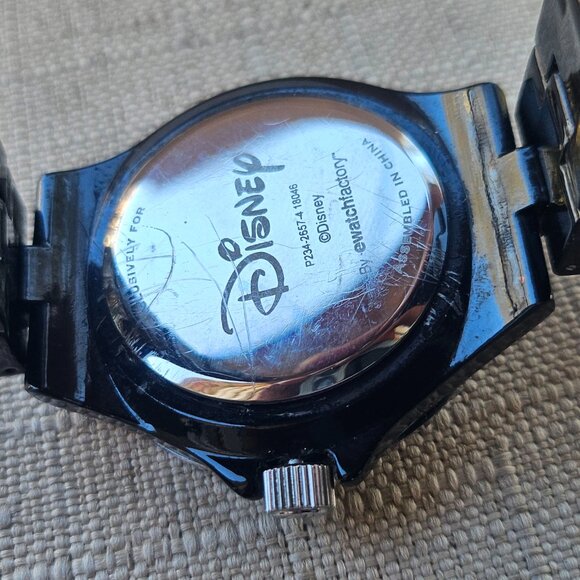 Minnie Mouse Disney Wristwatch Black Tone Metal Strap Analog Accutime Watch - Picture 10 of 12